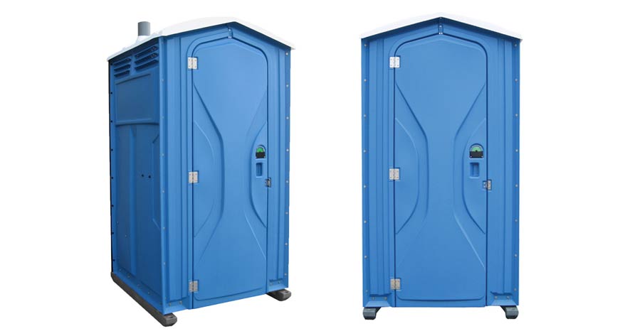 Long-term porta potty units on site in Whittier, California